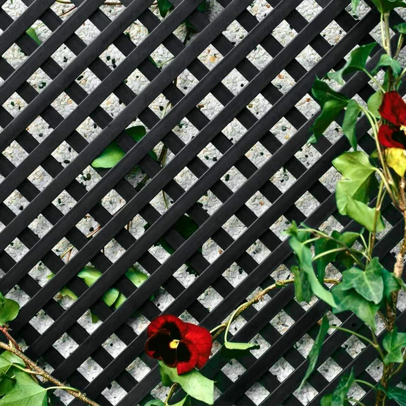 Celosía Pvc 18mm Antracita - Decoración Y Separación De Espacios - 1x2 M - Color