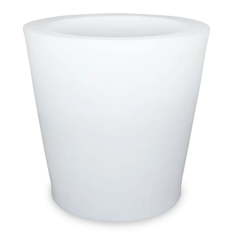 Maceta Cónica con luz blanca