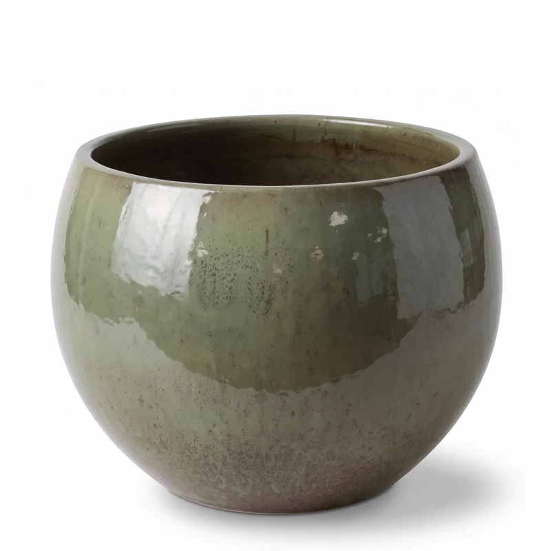 Pot MOZART 56x42cm vert crème