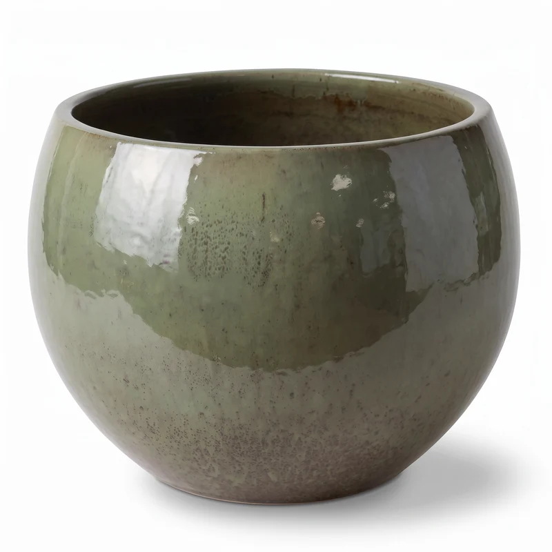 Pot MOZART 70x52cm vert crème
