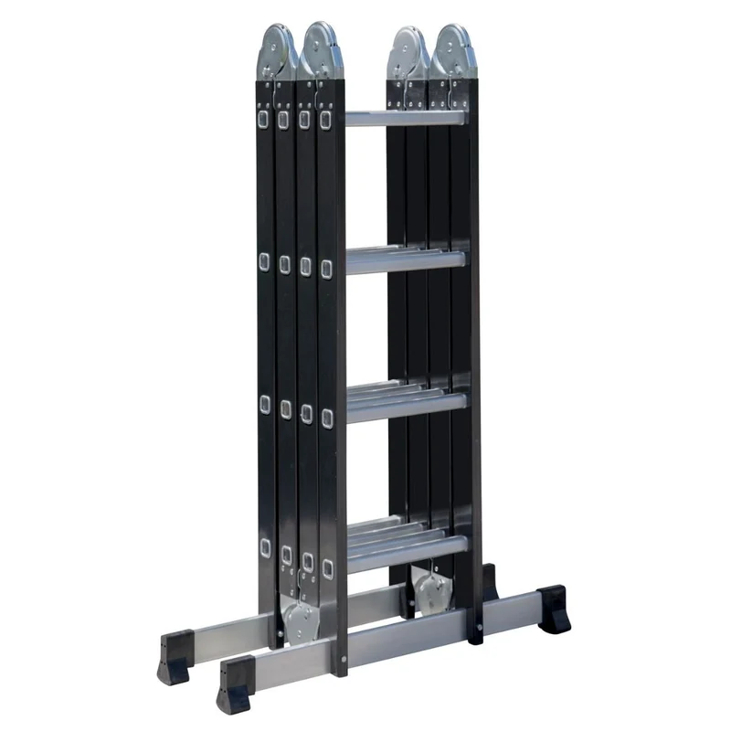 Escalo Échelle articulée noire 2-IN-1 Multifold