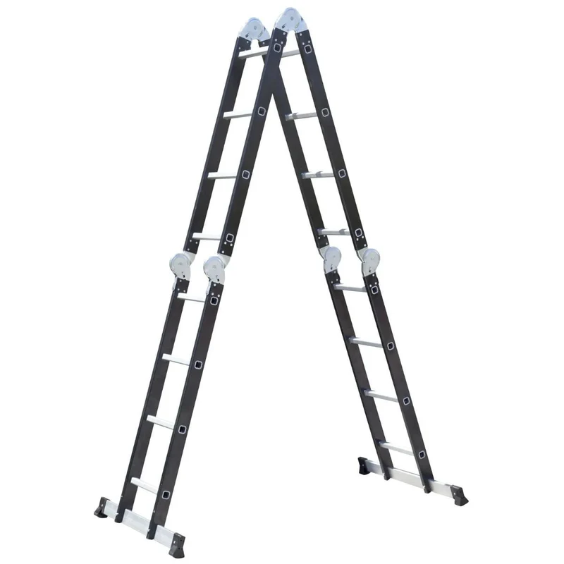 Escalo Échelle articulée noire 2-IN-1 Multifold