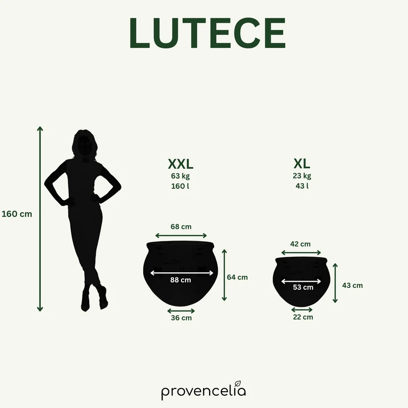 Pot LUTECE 53x43cm crème