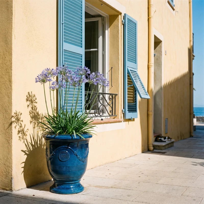 Pot RICHELIEU 46x56cm bleu azur