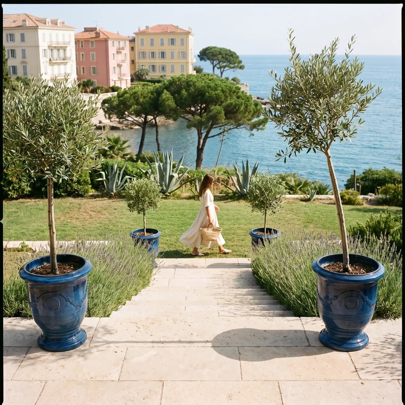 Pot RICHELIEU 46x56cm bleu azur