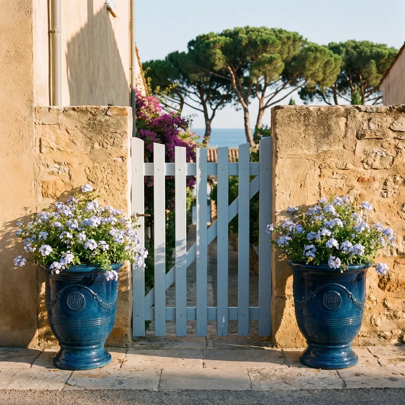 Pot RICHELIEU 46x56cm bleu azur