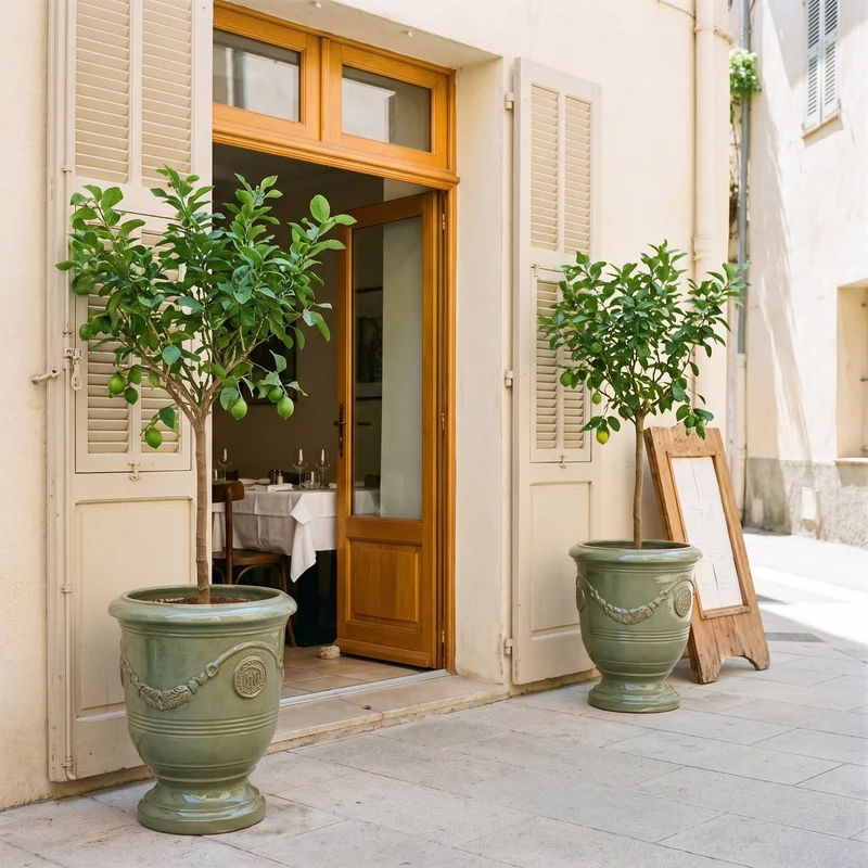 Pot RICHELIEU 46x56cm perle de jade