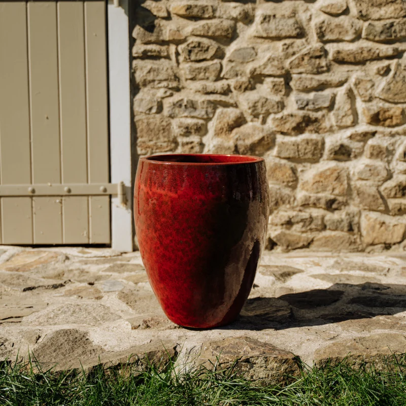 Pot POSEIDON2 36x43cm rouge tropical