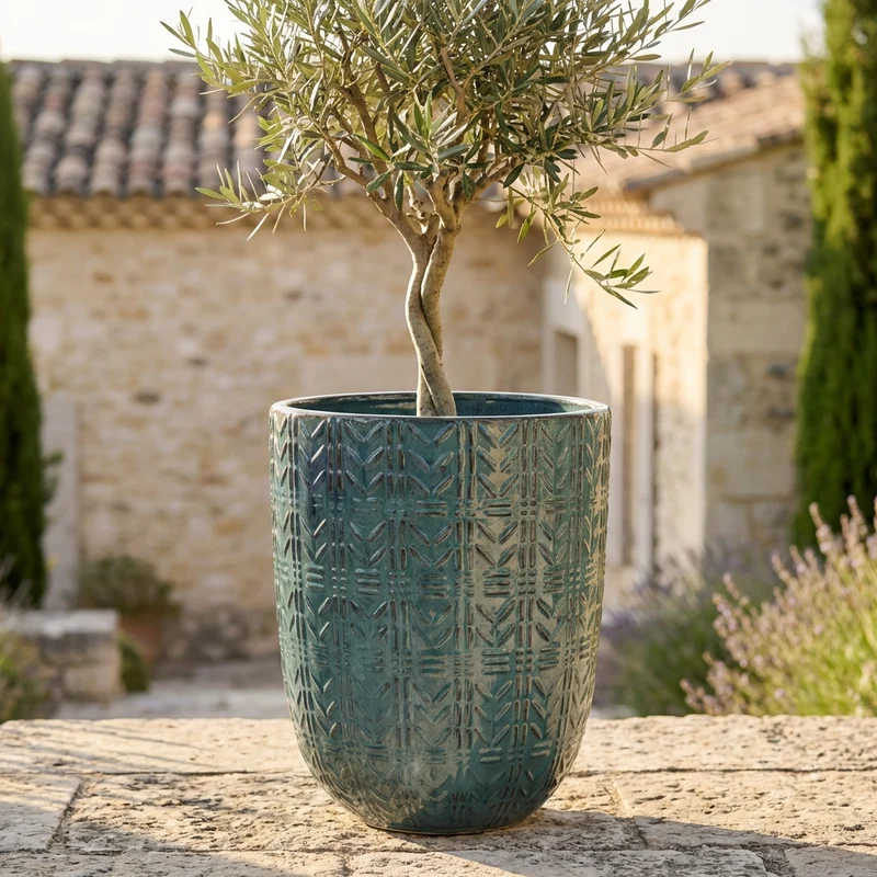 Pot MERCURE 39x51cm brume de jade
