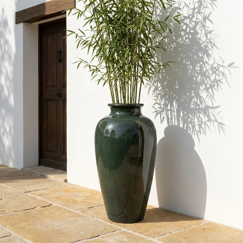 Pot JUPITER 40x83cm vert tropical