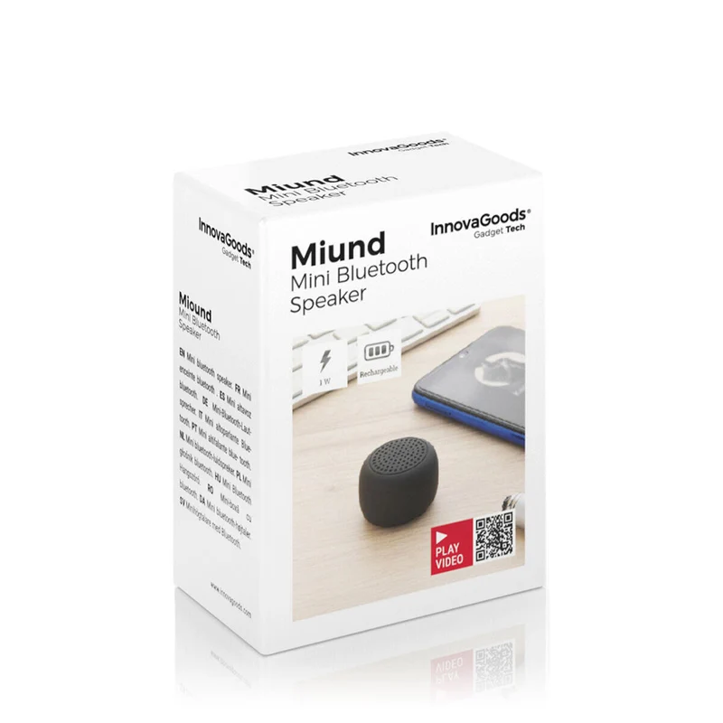 Mini Altavoz Inalámbrico Recargable Portátil Miund InnovaGoods