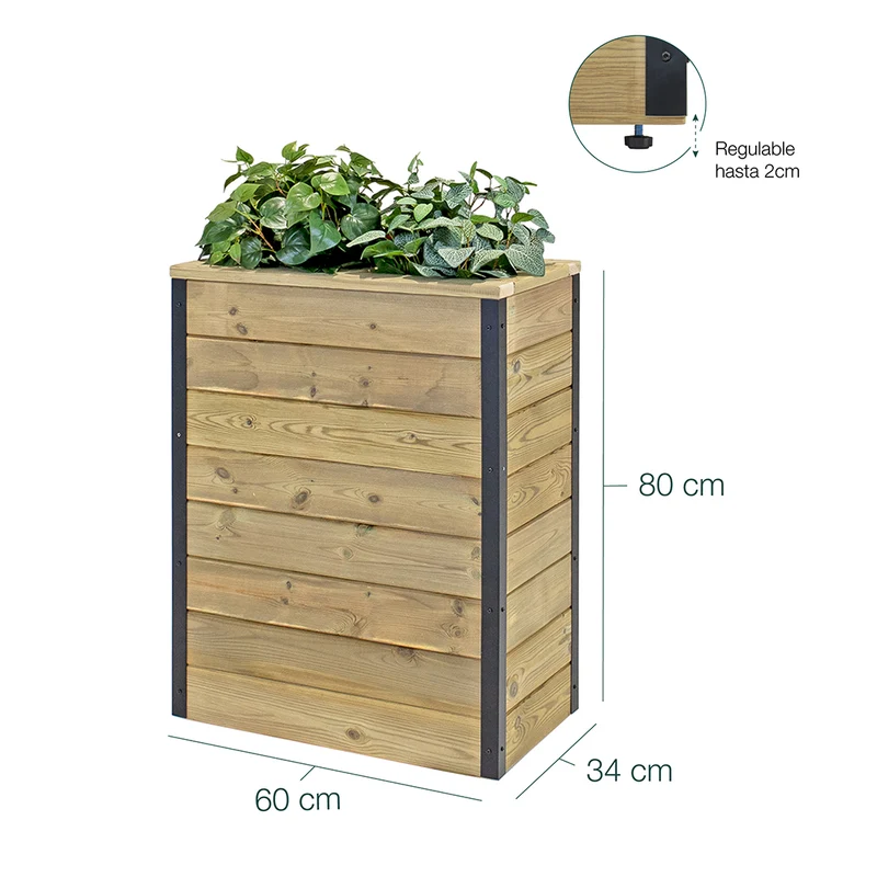 Jardinera Nidum autorriego 60x34x80