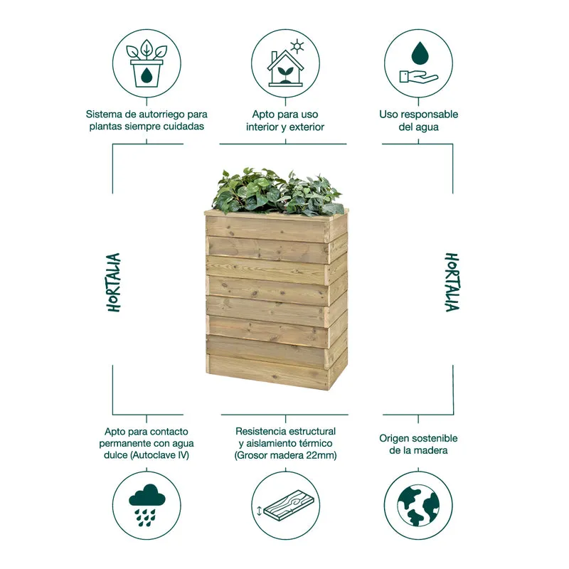 Jardinera Nidum autorriego 60x34x80
