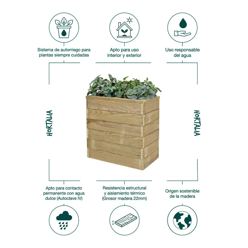 Jardinera Nidum autorriego 60x34x60