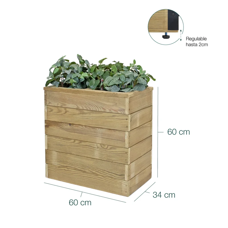 Jardinera Nidum autorriego 60x34x60
