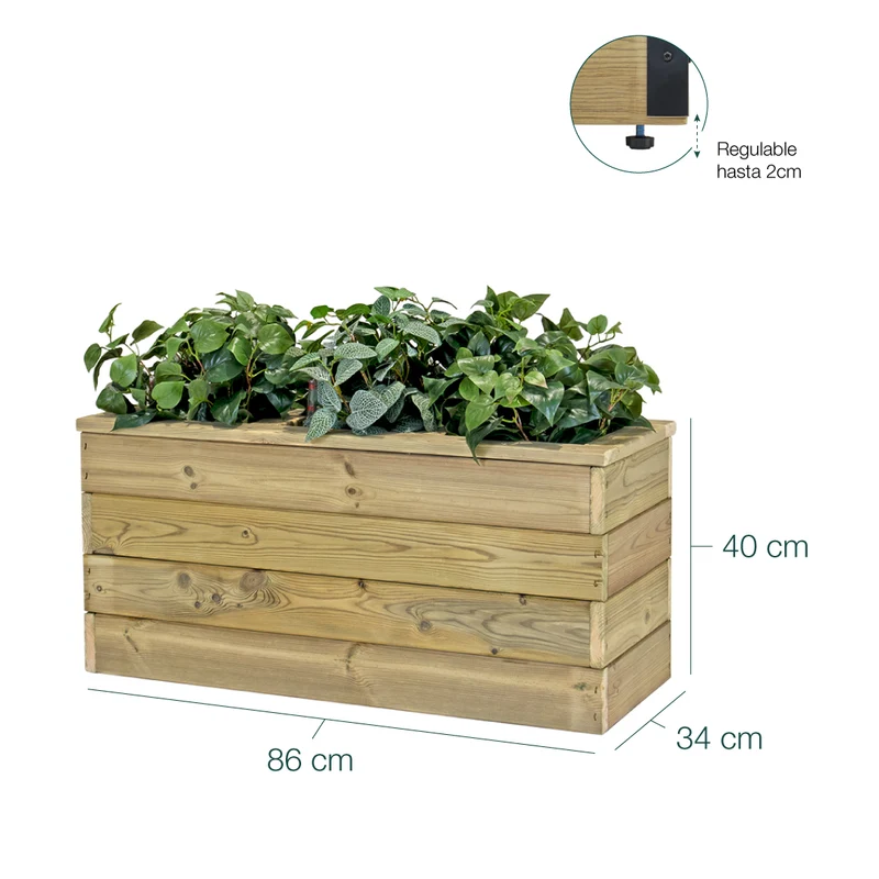 Jardinera Nidum autorriego 86x34x40