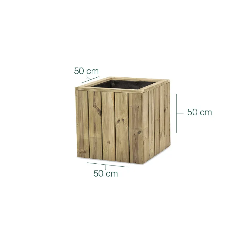 Jardinera de madera Atrium 50x50x50