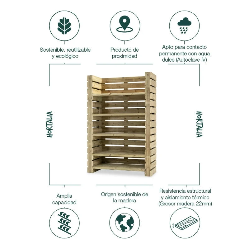 Estantería de madera Maxima