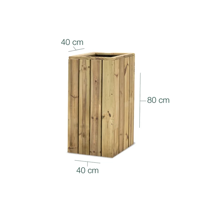 Jardinera de madera Atrium 40x40x80