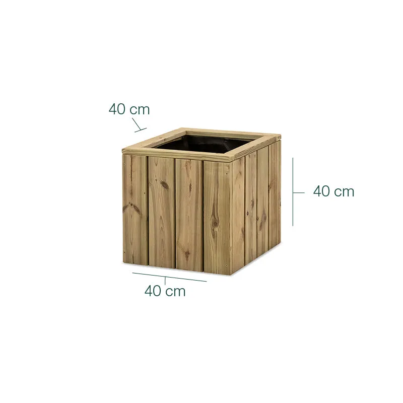 Jardinera de madera Atrium 40x40x40