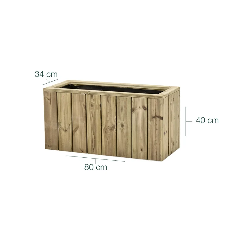 Jardinera de madera Atrium 80x34x40