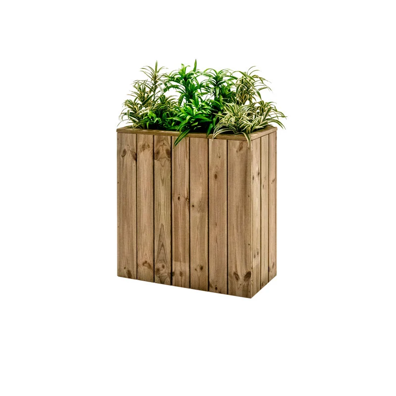 Jardinera de madera fija autoportante 75x34.5x80