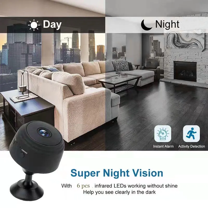 Mini cámara de vigilancia con visión nocturna