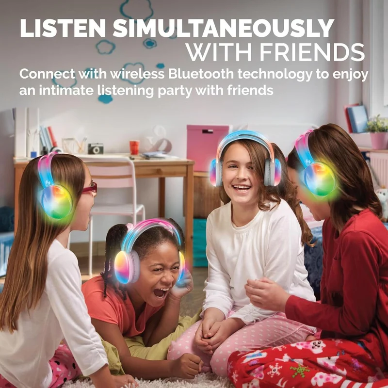 Brookstone Auriculares Inalámbricos con Luces LED Multicolor