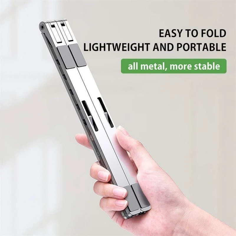 Soporte para ordenador y Tablet de Aleación de Aluminio – Plegable y Ajustable