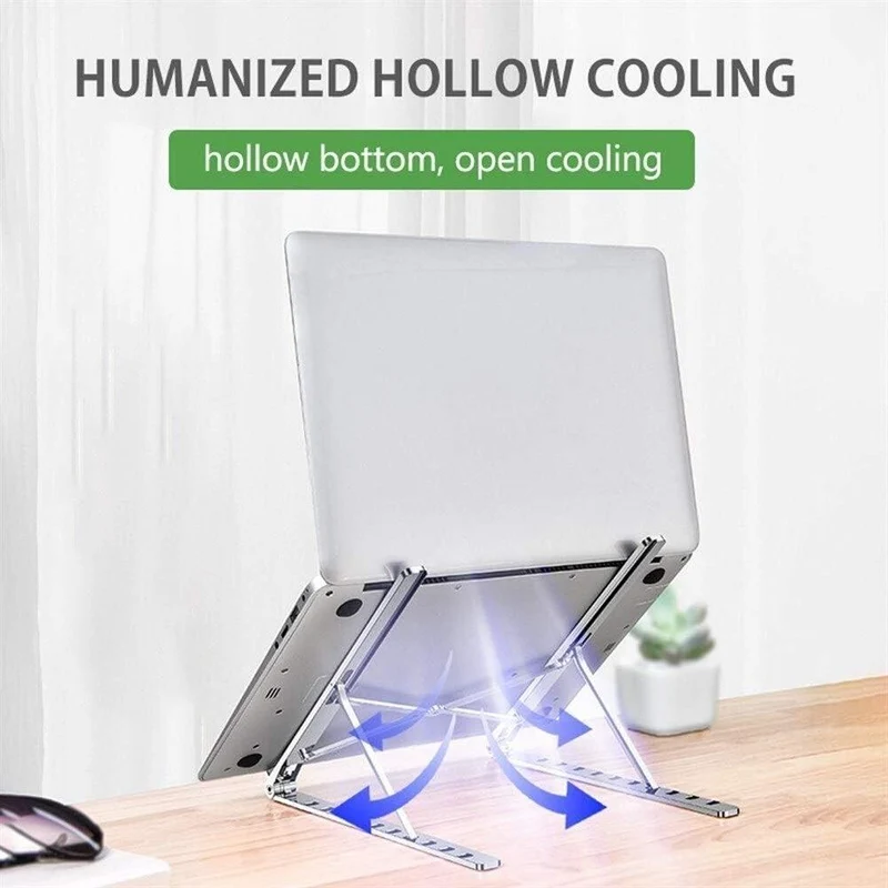 Soporte para ordenador y Tablet de Aleación de Aluminio – Plegable y Ajustable