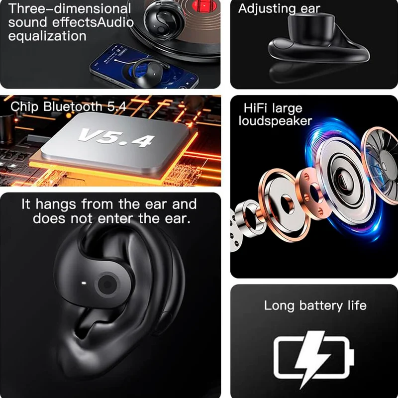 Auriculares Traductor De Idiomas Profesional Negros