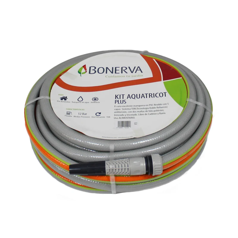 Bonerva | Manguera Aquatricot Plus Con Accesorios Rollos 15m | Varias Medidas