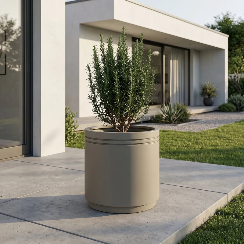 Pot INFINITY ROUND 60x60cm champagne