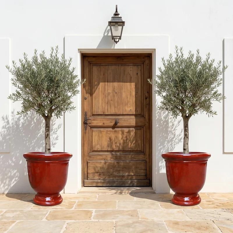 Pot TITAN 53x55cm rouge tropical