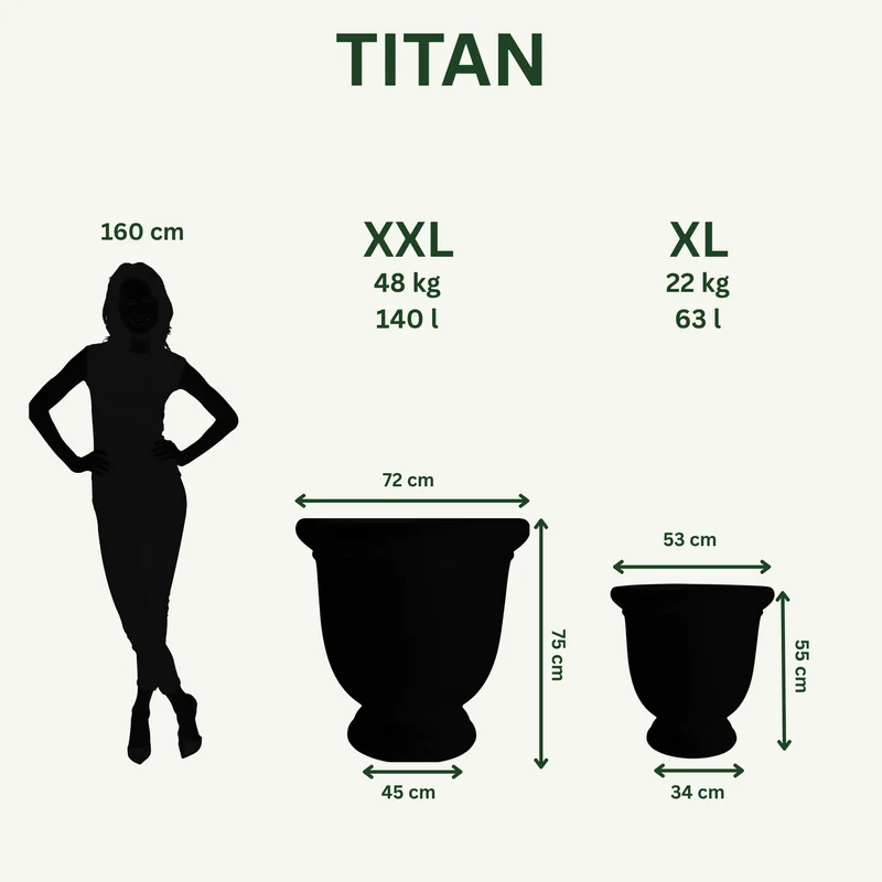 Pot TITAN 72x75cm crème