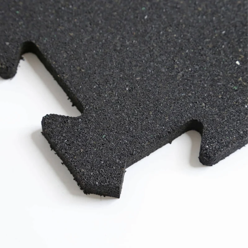 Losetas de caucho Tipo Puzzle Negras. 100x100cm (20mm) - Bonerva