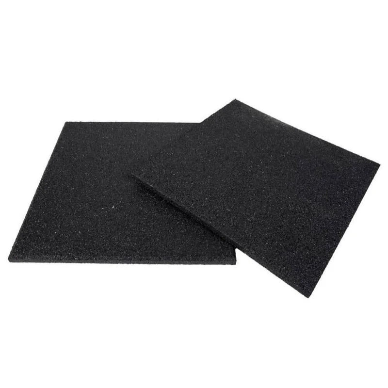 Losetas de caucho Macizas 100x100cm. Color Negro (Varios grosores) - Bonerva