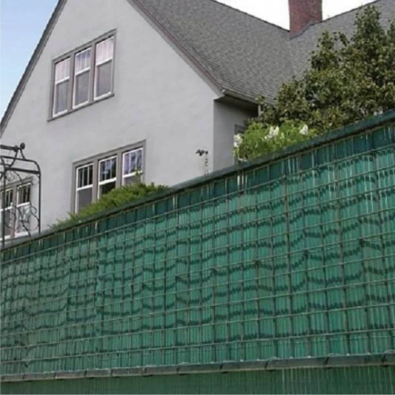 Cañizo PVC doble cara (Verde). Rollo 1x3m