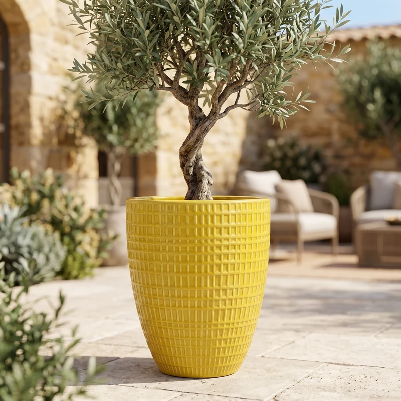 Pot VERNE 32x40cm jaune