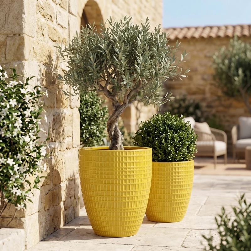 Pot VERNE 32x40cm jaune