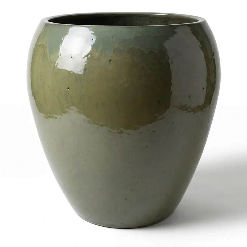 Pot LAFONTAINE2 50x52cm vert crème