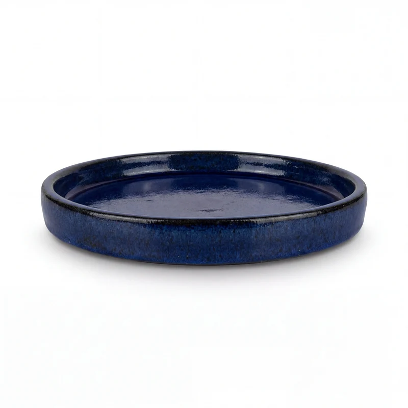 Soucoupe ronde 28cm bleu majorelle