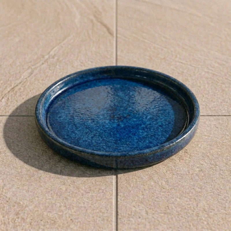 Soucoupe ronde 24cm bleu majorelle