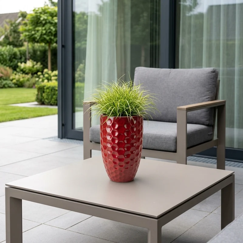 Pot MEROVEE 23x35cm rouge tropical