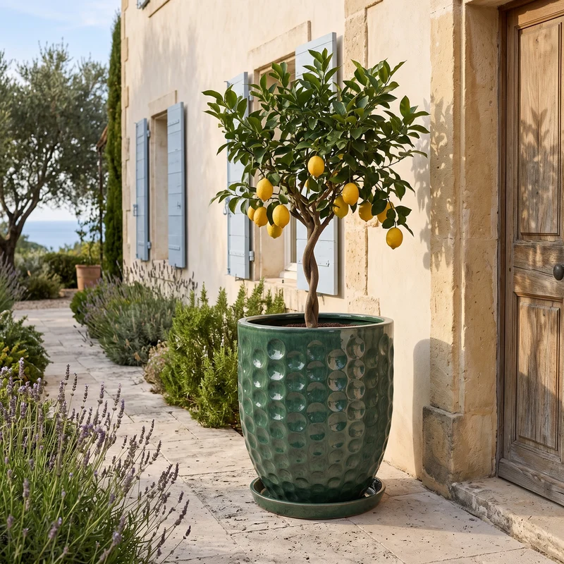 Pot MEROVEE 55x65cm jade