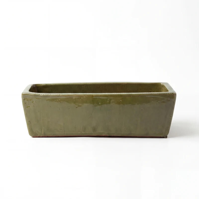 Jardinière GIONO 74x26x21cm vert crème