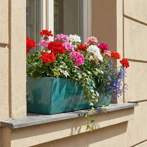 Jardinière GIONO 60x20x18cm brume de jade