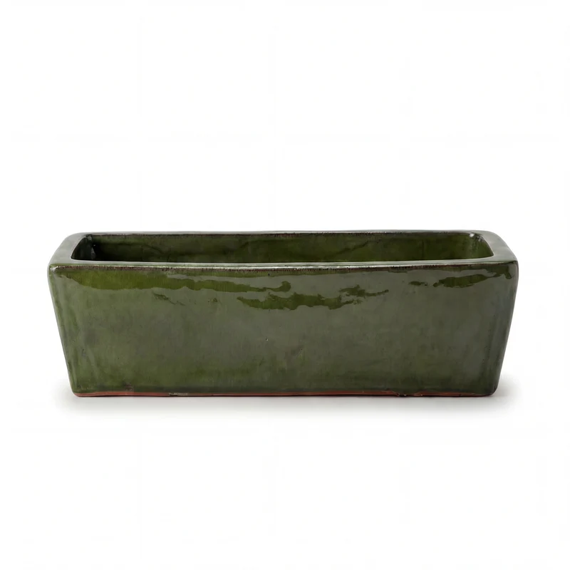 Jardinière GIONO 46x17x15cm vert profond