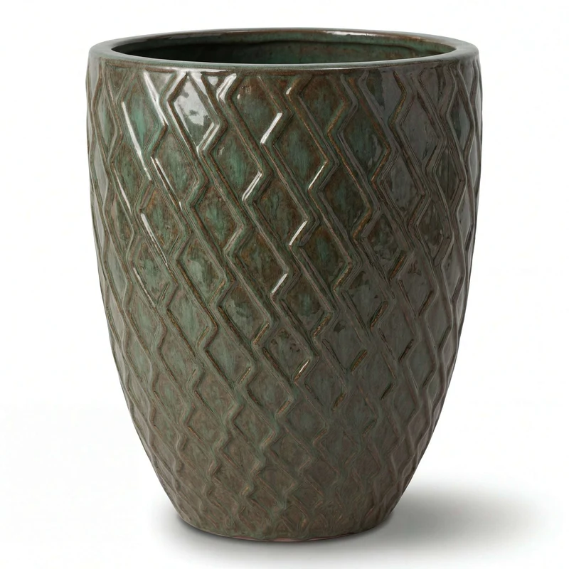 Pot ZEUS 42x54cm vert brumeux