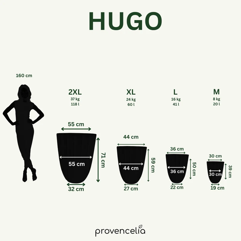 Pot HUGO 55x71cm vert jungle